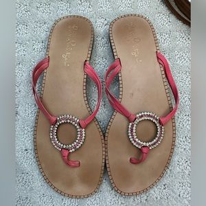 Jeweled pink Lilly Pulitzer sandals size 6